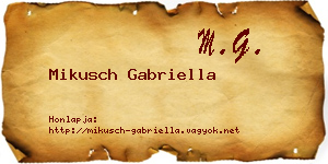 Mikusch Gabriella névjegykártya