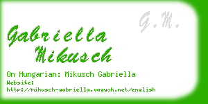 gabriella mikusch business card